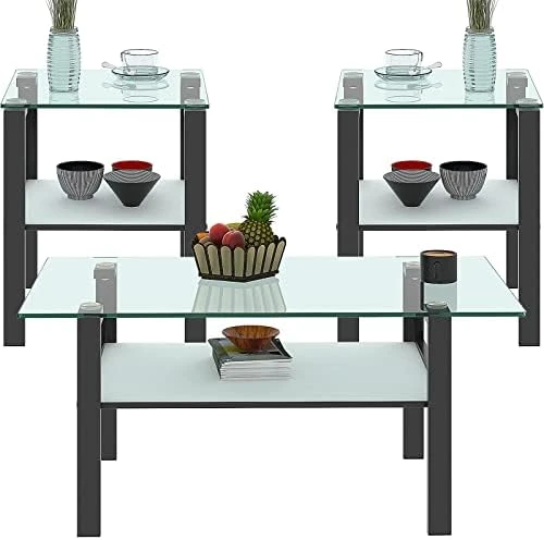 ODUSE-DAILY Glass Top Console Table For Entryway, Skinny Sofa Table, Narrow Entry Table With Black Legs, Glass Entryway Table - Image 7