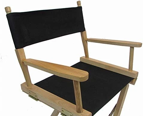 Personalized Embroidered Gold Medal Contemporary 18" Table Height Natural Frame Directors Chair - Hunter Green - Image 2