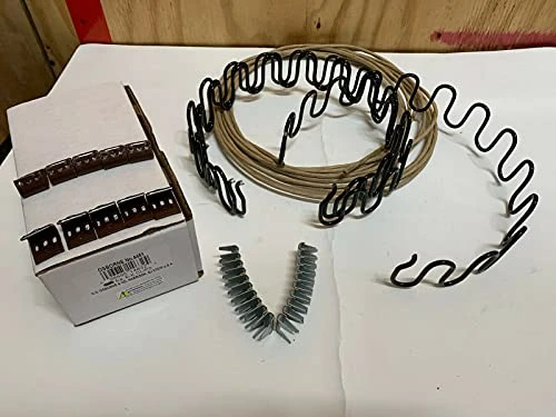 Galaxy Supply Inc. Zig Zag- Springs 9 Gauge 33" X 4 Pcs,Plus Special Package 10 Pcs 7 Holes Clip +20 Pcs Stay Wire Clips + 10 Feet Of Springing Wire For All Upholstery Use