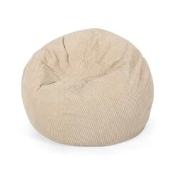 Christopher Knight Home Samantha 3 Foot Beanbag, Ivory