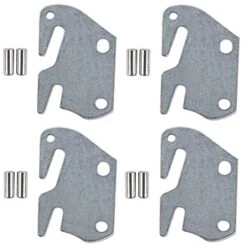 DERRILLA Universal Wood Bed Rail Hook Plates,Hook Plates For Wooden Beds Beds Frame Bracket Headboard Footboard Replacement Wooden Bed Parts (4)