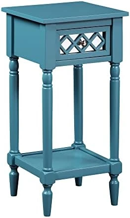 Convenience Concepts French Country Khloe Deluxe 1 Drawer Accent Table With Shelf, Gray - Image 6