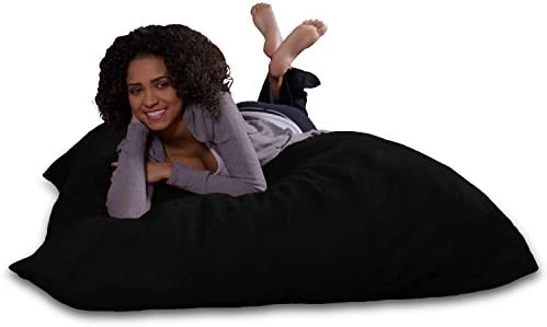 Sofa Sack - Plush, Ultra Soft Bean Bag Chair - Memory Foam Bean Bag Chair With Microsuede Cover - Stuffed Foam Filled Furniture And Accessories For Dorm Room - Charcoal - Image 6