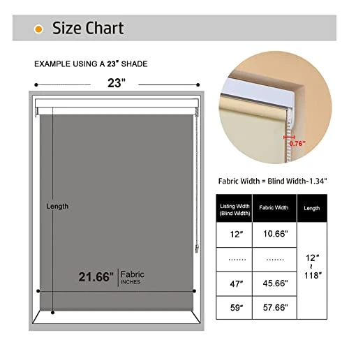 Window Blinds Roller Window Shades, Light Grey Roller Blinds For Windows, Light Filtering Flame Reterdant Waterproof Shades Transparent Sight Roller Shade - Image 5