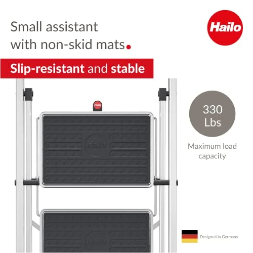 Hailo K30-Model 330-Pound Capacity Aluminum Step Stool, 2-Step - Image 2