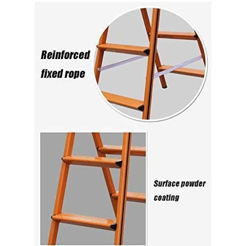 DINGZZ Double Side Ladder,Aluminum Lightweight Folding Step Stool Portable Home And Kitchen Sturdy Stepladder (Color : Multi-Colored) - Image 4