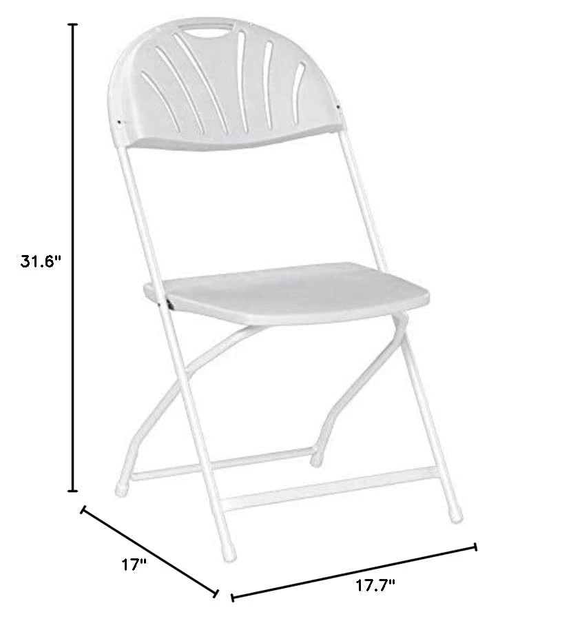 Cosco Folding Chair, 8 Pack, White - Image 6