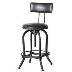 Christopher Knight Home Vlippu Leather Barstool With Backrest, Brown
