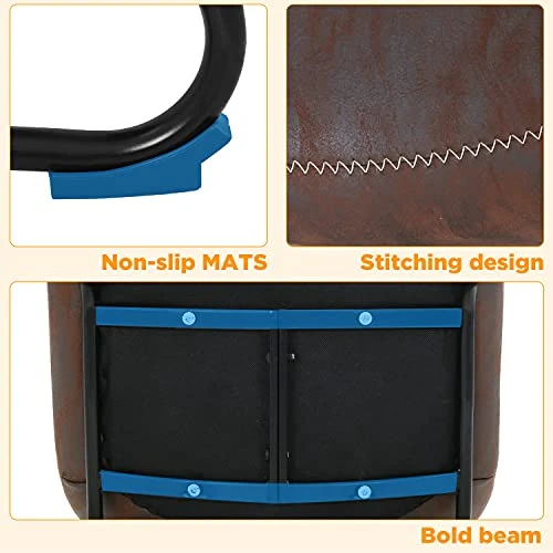 FDW Fashion Barstools,Bar Stools Set Of 2 Bar Stool Counter Height Bar Stools Chairs Kitchen Stools With Back Island Chairs For Kitchen/Dining Room,Brown (37Inch) - Image 5