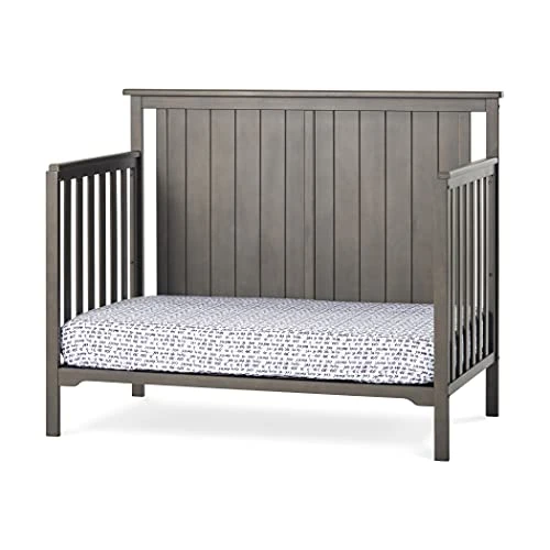 Child Craft Cottage 3-Piece Nursery Set With Flat Top 4-in-1 Convertible Crib, 3-Drawer Dresser, And Changing Table Topper By Child Craft (Dapper Gray) - Image 3