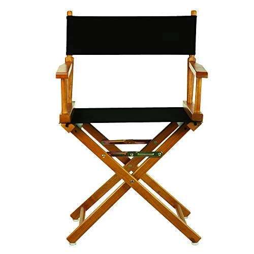 Casual Home 18" Director's Chair Honey Oak Frame With Black Canvas - Image 3