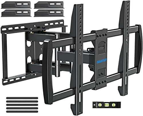 MOUNTUP TV Wall Mount Swivel Tilt For Most 42-70 Inch Flat/Curved Screen TVs Some Up To 82 Inch, Full Motion TV Mount Bracket Max VESA 600x400mm, Up To 100lbs, Fits Max 16", 18", 24" Studs MU0012-24K