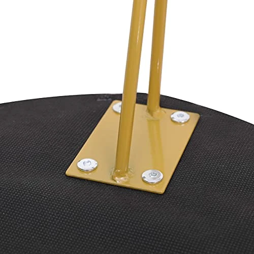 Ubrand Ottoman Velvet Storage Footrest Stool Round Dressing Upholstered Vanity Chair,Makeup Footstool With Golden Metal Legs Non-Slip Mats For Living Room And Bedroom-Pink - Image 3