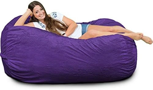 ULTIMATE SACK Lounger Bean Bag Chair: Giant Foam-Filled Furniture - Machine Washable Covers, Double Stitched Seams, Durable Inner Liner, And 100% Virgin Foam. Corner Chair. (Charcoal, Fur) - Image 8
