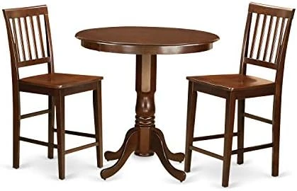 East West Furniture JAVN5-MAH-W Dining Set, 5-Piece - Image 9