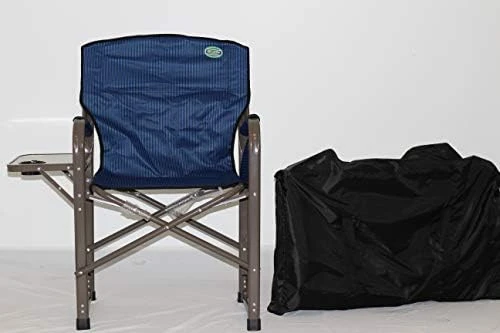 EEZ RV Products Heavy Duty High-Back Folding Director's Chair W/Side Table & Storage Bag - (Brown) - Image 5