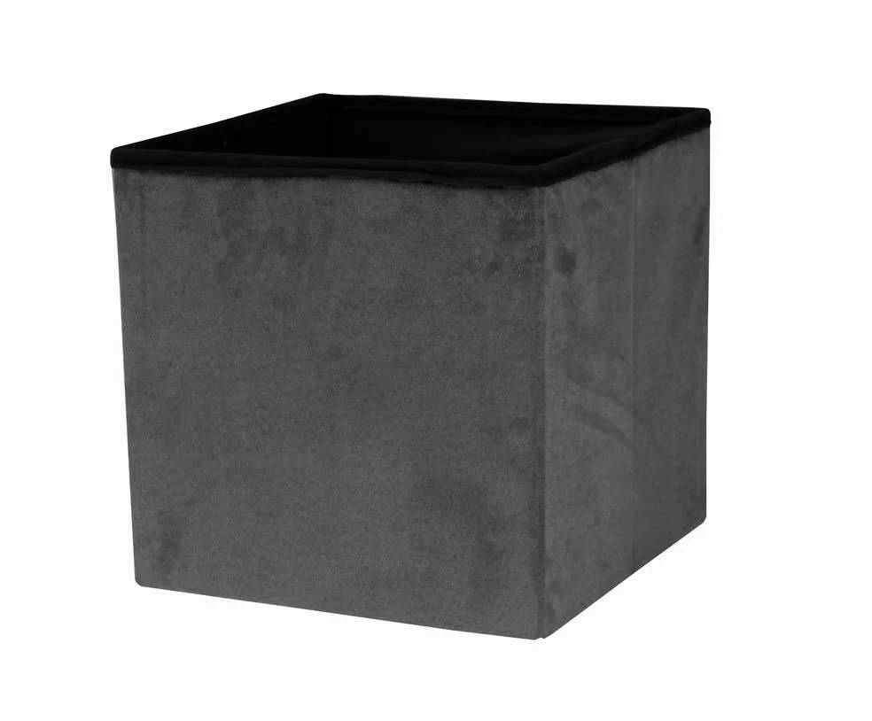 Sorbus Storage Ottoman Bench β Collapsible/Folding Bench Chest With Cover β Perfect Toy And Shoe Chest, Hope Chest, Pouffe Ottoman, Seat, Foot Rest, β Contemporary Faux Suede (Gray) - Image 4