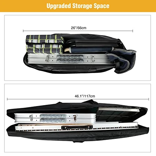 REDCAMP Folding Table Storage Bag Portable, Extra Large Oxford Table Carry Case Bag With Handles For Folding Table Black - Image 3