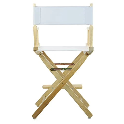 Casual Home 24" Director's Chair Natural Frame With White Canvas, Counter Height - Image 2