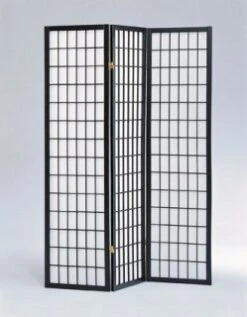 Legacy Decor 3 Panel Shoji Screen Room Divider, Black