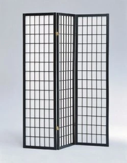 Legacy Decor 3 Panel Shoji Screen Room Divider, Black