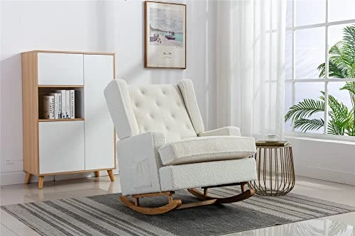 LANTRO JS Modern Glider Rocker Chair, Comfortable And Stylish Rocking Chair For Living Room, Bedroom, And Nursery - Image 3