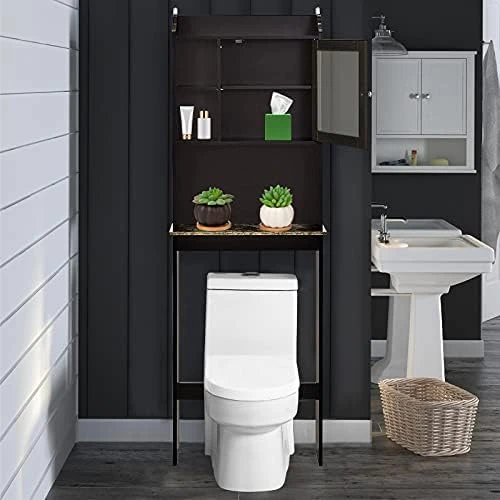 SSLine Triangle Corner Bathroom Floor Cabinet, Wooden Storage Cabinet Organizer With One Cabinet And Storage Shelf, Free Standing Side Cabinet With Wood Foot For Home,Kitchen,Office,Bedroom - Image 11