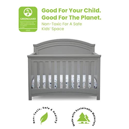 Delta Children Simmons Kids SlumberTime Emma Convertible Crib N More, Grey - Image 3