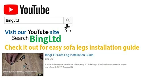 BingLTD - 2" - Mahogany Profile Hardwood Sofa Legs - Set Of 4 (P390-157) - Image 4