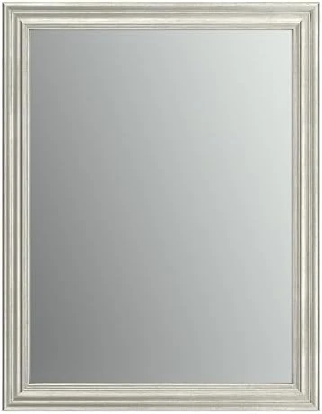 Delta Wall Mount 21 In. X 28 In. Small (S1) Rectangular Framed Float Mounting Bathroom Mirror In Matte White With Standard Glass - Image 5