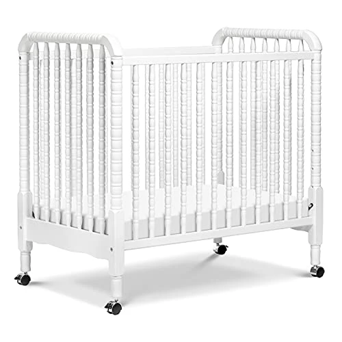 DaVinci Jenny Lind 3-in-1 Convertible Mini Crib In Natural, Removable Wheels, Greenguard Gold Certified - Image 8