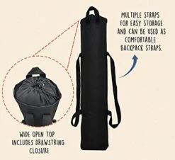 NGIL Black Camping Chair Replacement Bag Chair Carry Bag With Non Adjustable Strap And Wide Drawstring Opening (Replacement Bag Only) Please Read Description For Full Details