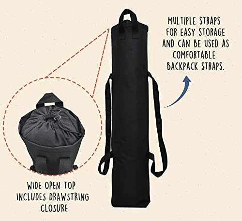 NGIL Black Camping Chair Replacement Bag Chair Carry Bag With Non Adjustable Strap And Wide Drawstring Opening (Replacement Bag Only) Please Read Description For Full Details