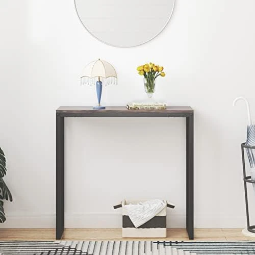 YEAR COLOR Console Table Narrow Sofa Table Entryway Table Sofa Table Narrow Long, Industrial Couch Table Hallway Table With Steel Frame For Living Room/Foyer - Image 5