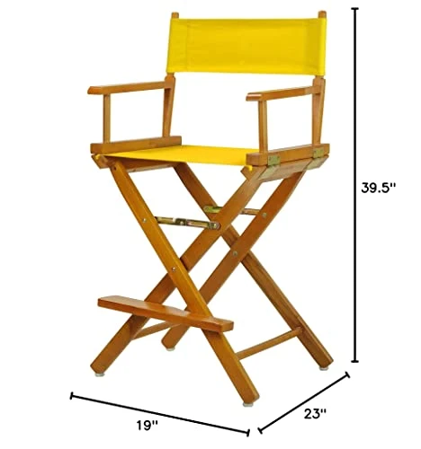 Casual Home 220-05/021-34 Director Chair 24" - Counter Height Honey OakFrame/Gold Canvas - Image 6