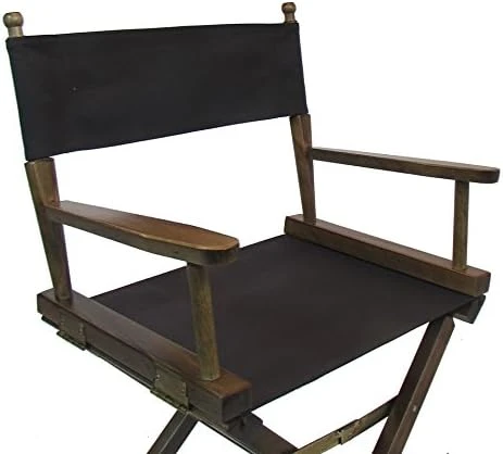 TLT Personalized Imprinted Gold Medal Contemporary 30" Bar Height Walnut Frame Directors Chair - Royal Blue - Image 5