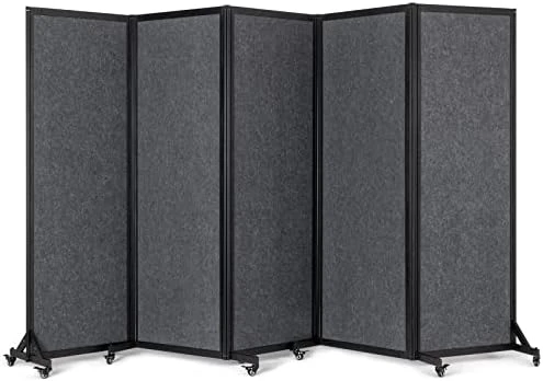 Strongbird Room Divider,Privacy Screen Partition Separator,Portable Commercial Room Dividers,Freestanding Office School Dividers, 126''(L)* 78.7''(H),5 Panel,Grey - Image 14