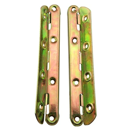 JCBIZ 4pcs Hardware Bed Hinge Connector 8" Bed Rail Brackets For Bed Frame Bed Rail Headboards Footboards - Image 2