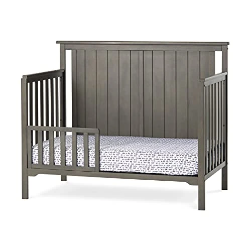 Child Craft Cottage 3-Piece Nursery Set With Flat Top 4-in-1 Convertible Crib, 3-Drawer Dresser, And Changing Table Topper By Child Craft (Dapper Gray) - Image 2