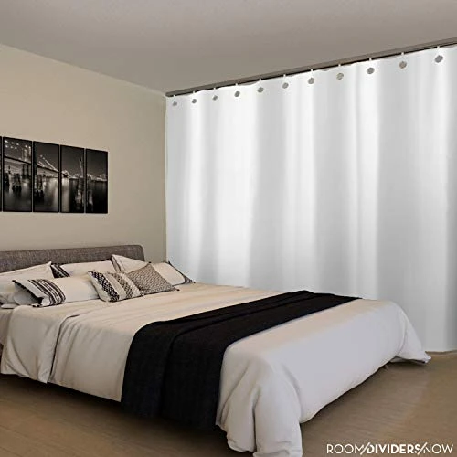 Room/Dividers/Now Ceiling Track Room Divider Kit - X-Large A, 8ft Tall X 9ft - 12ft Wide (Natural White) - Image 5