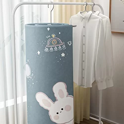 Spiral Hanger Home Balcony Rotating Hanger Quilt Cover Bed Sheet Quilt Cover Special Coat Hanger ( Color : White , Size : One ) - Image 4