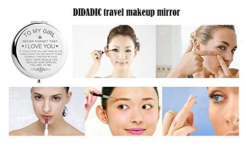 DIDADIC Daughter Gifts For Christmas, Birthday Gifts For Daughters, Graduation Gifts For Her, To My Girl Makeup Mirror - Image 2