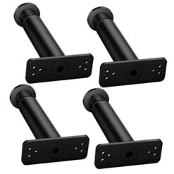 Yardwe 4pcs Bed Support Frame Adjustable Stand Replacement King Size Bed Support Legs Bed Frame Center Support Bed Legs Replacement Bed Frame Legs Bed Center Leg Furniture Holder Black