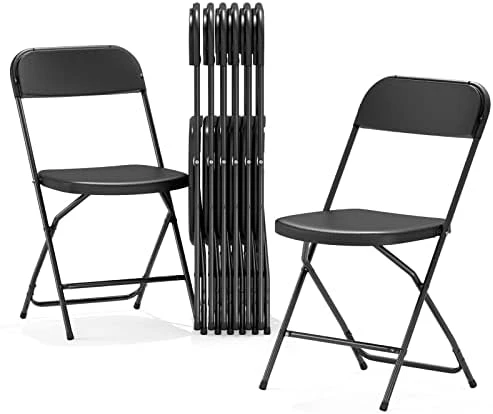 Nazhura Foldable Folding Chairs Plastic Outdoor/Indoor 650LB Weight Limit (White, 8 Pack) - Image 10