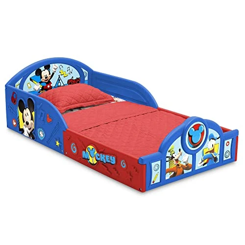 Mickey Mouse 5-Piece Toddler Bedroom Set By Delta Children - Includes Sleep And Play Bed, Table With 2 Chairs And 6 Bin Design And Store Toy Organizer, Blue - Image 2