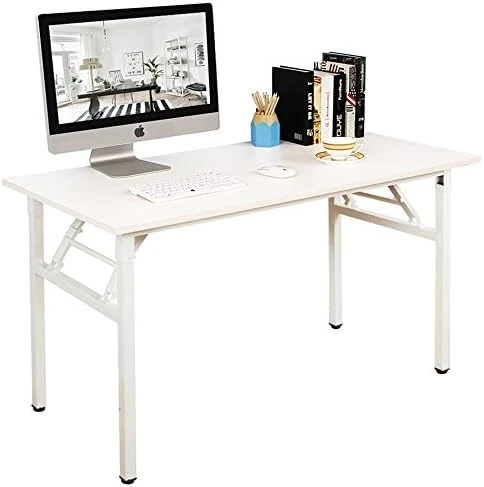 DlandHome 47 Inches Folding Table Computer Desk Portable ActivityTable Conference Table Home Office Desk, Fully Assembled Teak DND-ND5-120TB1 - Image 8