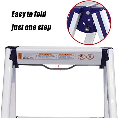 DINGZZ Double Side Ladder,Aluminum Lightweight Folding Step Stool Portable Home And Kitchen Sturdy Stepladder (Color : Multi-Colored) - Image 5