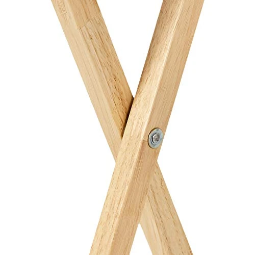 Amazon Basics Classic TV Dinner Folding Trays With Storage Rack - Set Of 4, Natural - Image 4