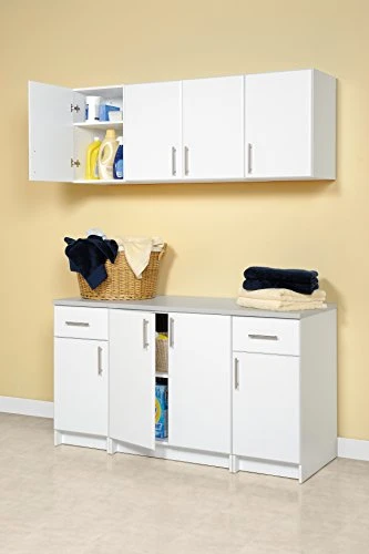 Prepac Elite 2 Door Stackable Wall Mounted Storage Cabinet, 16" D X 32" W X 24" H, White - Image 3