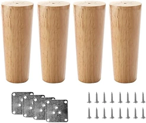 Tapered Wooden Sofa Legs, DIY Solid Wood Furniture Replacement Feet For Couch, Chair, Coffee Table, Cabinet, Set Of 4,Original Wood Colour-25cm - Image 9